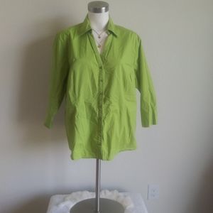 St.john's bay women's blouse size 1X green color 3